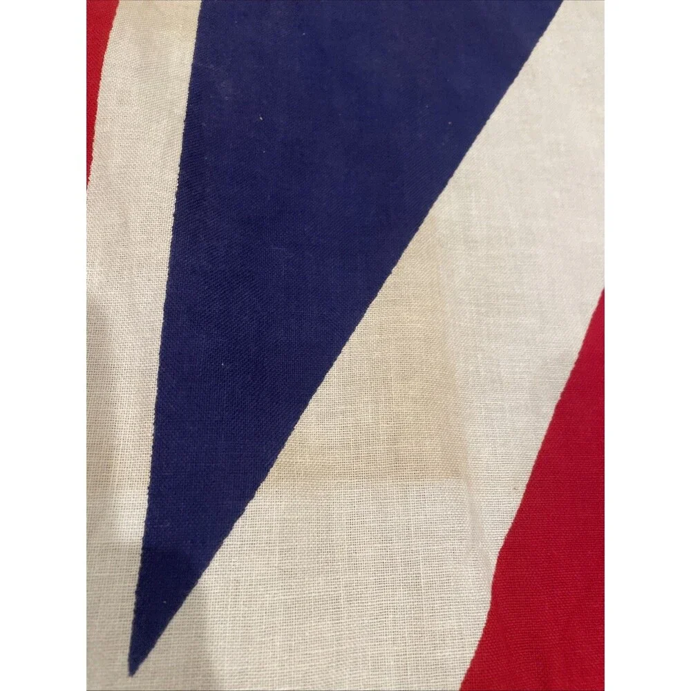 Vintage Bulldog BRITISH FLAG 3' x 5' DETTRA FLAG Made in USA Cotton Bunting